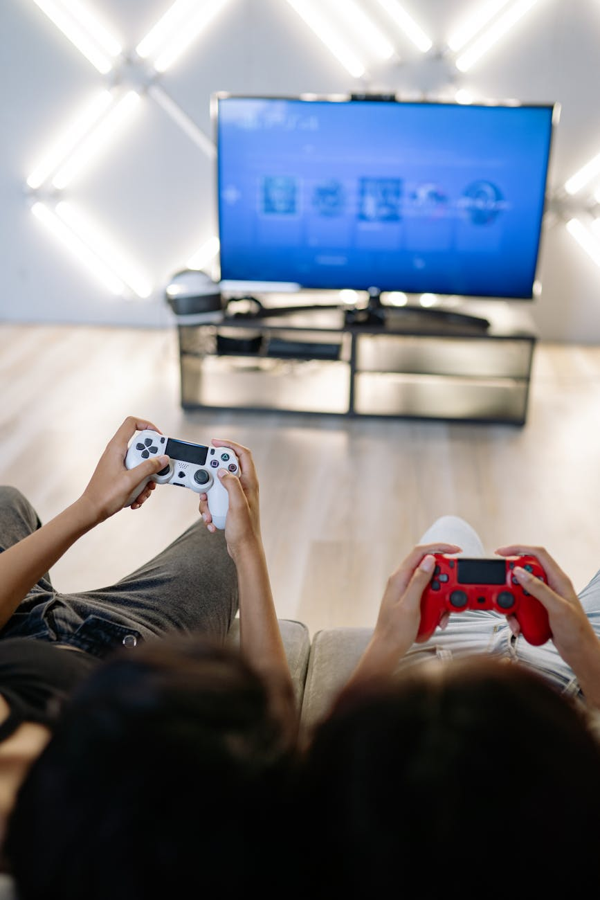 two people playing a video game